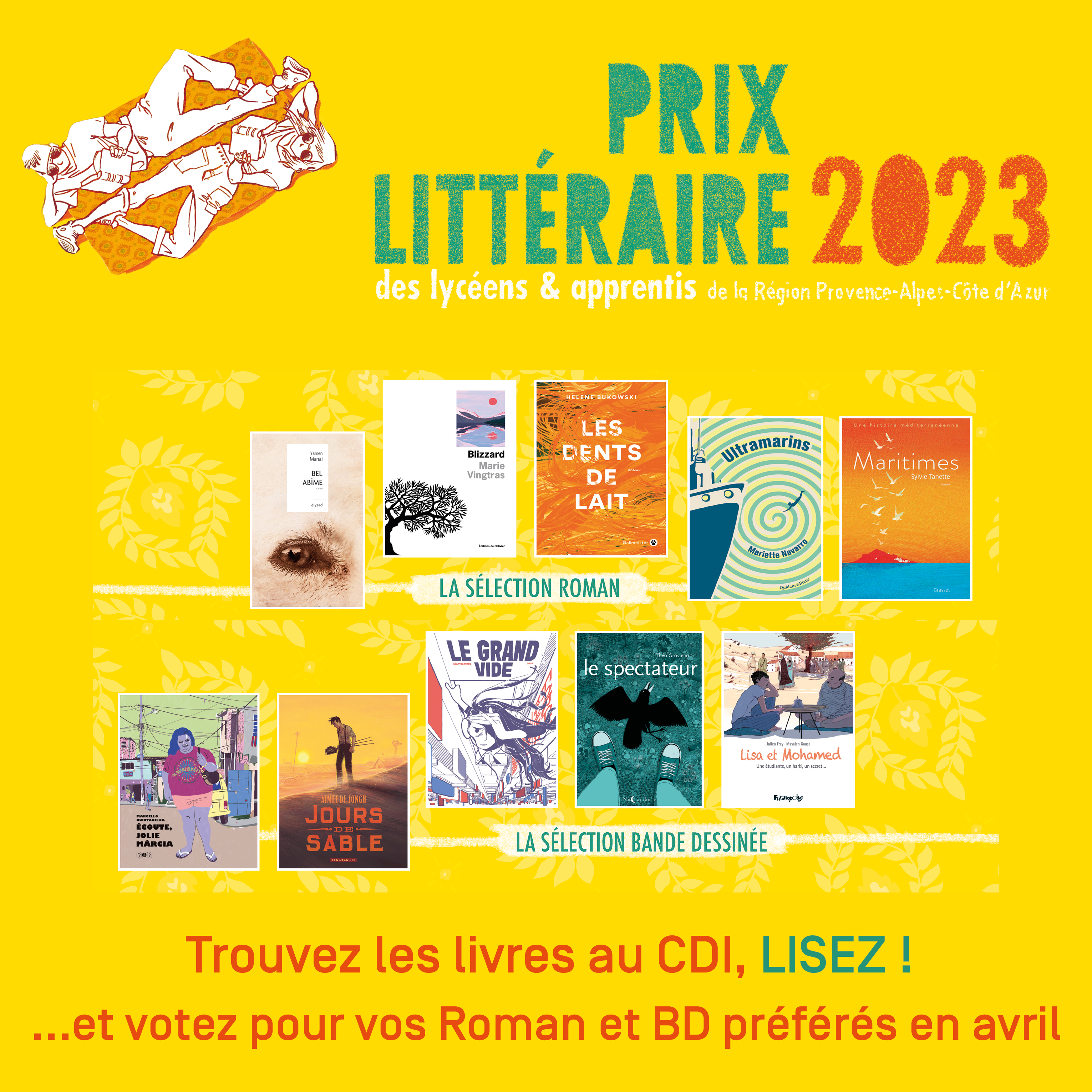 Prix littéraire 2023 des lycées et apprentis de la Région PACA