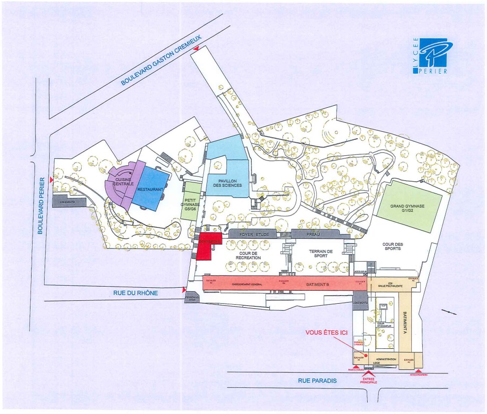 Plan du Lycée Périer