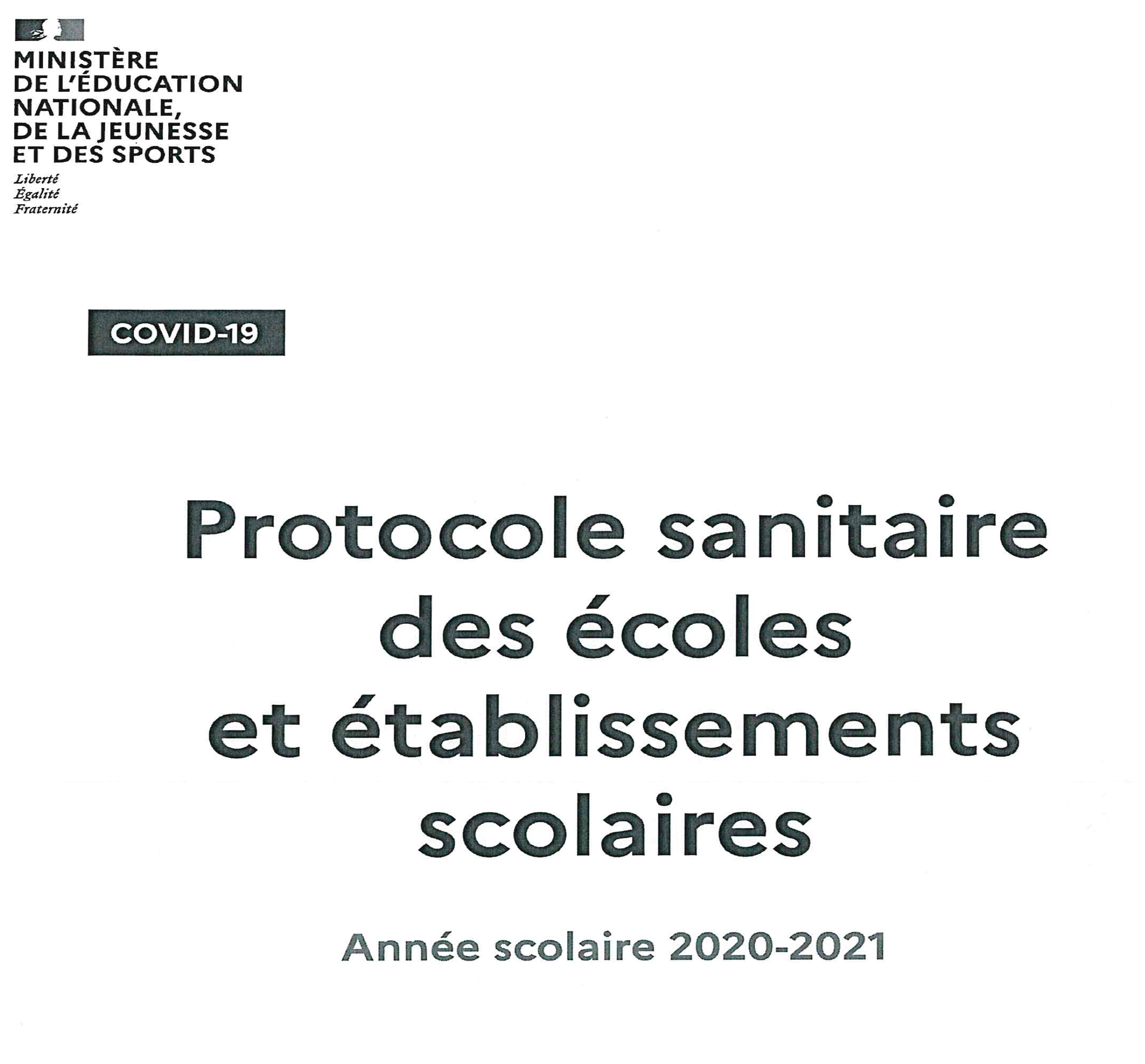 Protocole covid19 2020